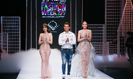 Hoa hậu Kỳ Duyên và Ngọc Trinh đảm nhận vị trí mở màn và kết show trình diễn BST của Đỗ Long. Ảnh: BTC