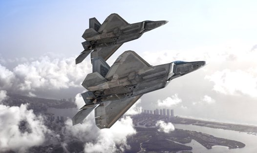 Hai máy bay chiến đấu F-22 của Hải quân Mỹ. Ảnh: Getty