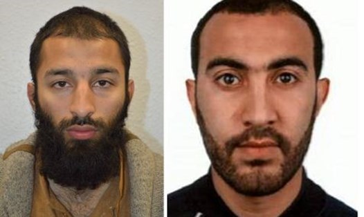 Hai nghi phạm Khuram Butt và Richid Redouane. Ảnh chụp màn hình CNN. 