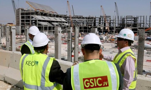 Hoạt động xây dựng của Qatar bị ảnh hưởng bởi căng thẳng ngoại giao. Ảnh: Reuters. 