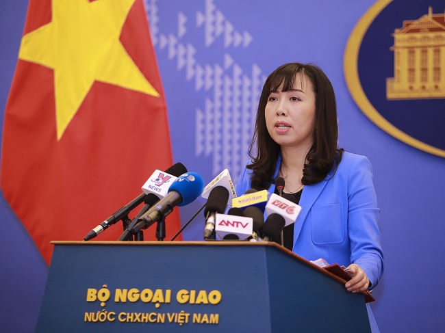 Người phát ngôn Lê Thị Thu Hằng. Ảnh: Hồng Nguyễn