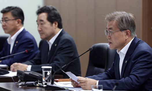 Tổng thống Hàn Quốc Moon Jae In. Ảnh: Yonhap