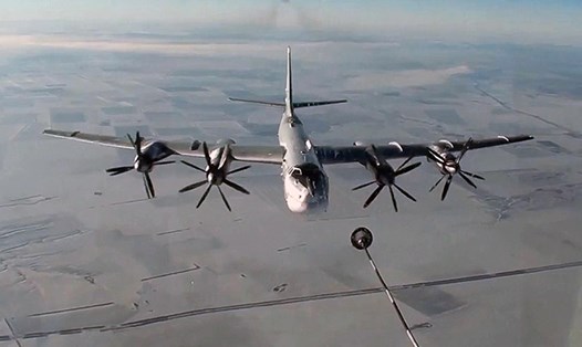 Máy bay ném bom chiến lược Tupolev Tu-95MS. Ảnh: Tass