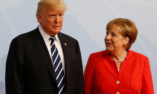 Thủ tướng Đức Angela Merkel và Tổng thống Mỹ Donald Trump tại Hội nghị Thượng đỉnh G20. Ảnh: Reuters