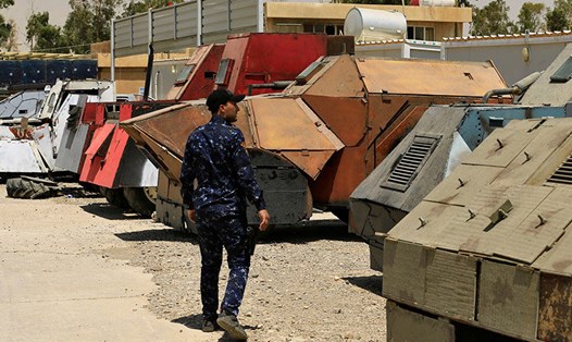 Những phương tiện chiến đấu của IS ở Mosul. Ảnh: Reuters