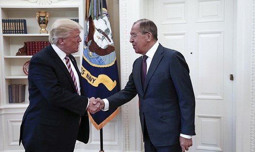 Ngoại trưởng Nga Sergey Lavrov và Tổng thống Mỹ Donald Trump tại cuộc gặp hồi tháng 5 vừa qua. Ảnh: Tass