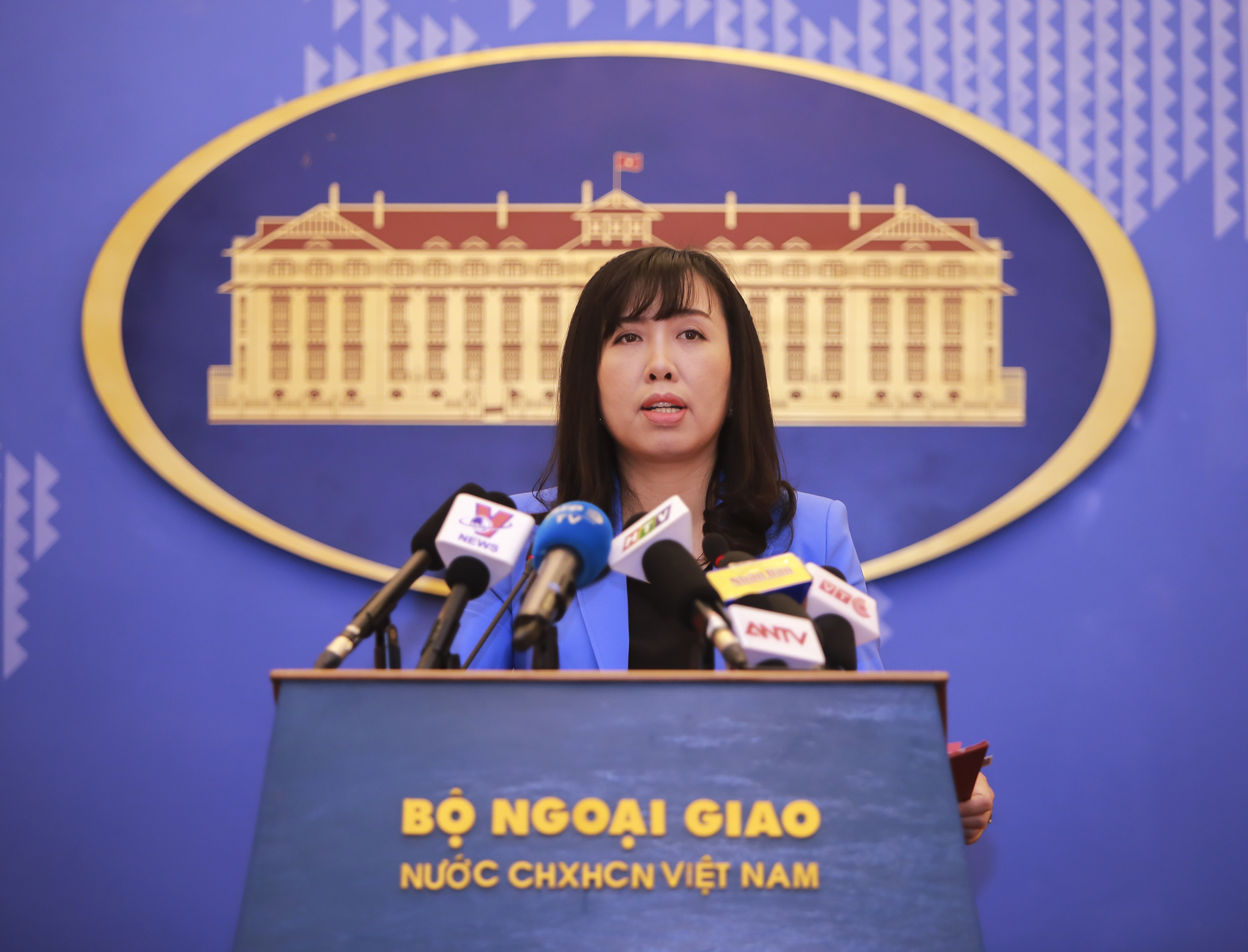 Người phát ngôn Bộ Ngoại giao Việt Nam Lê Thi Thu Hằng. Ảnh: HN