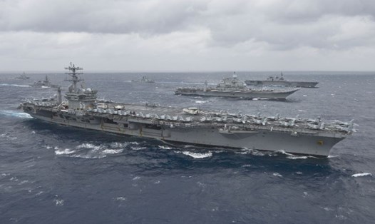 Siêu tàu sân bay USS Nimitz. Ảnh: AFP
