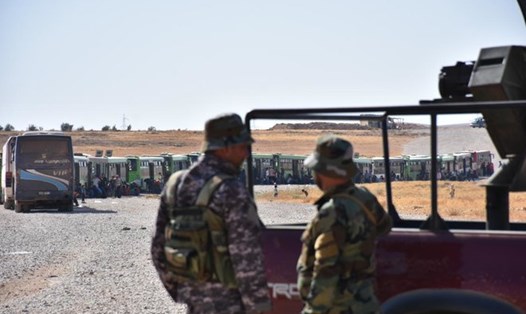 Lực lượng quân đội chính phủ Syria và phiến quân đụng độ đẫm máu sau nhiều tháng yên bình ở Hama, Syria. Ảnh: AFP