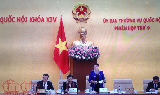 Chủ tịch Quốc hội Nguyễn Thị Kim Ngân phát biểu khai mạc sáng 17.4. Ảnh: Báo Tin tức.