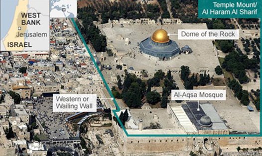 Địa điểm linh thiêng với cả người Hồi giáo và người Do Thái nằm trong khu vực Old City, phía đông Jerusalem đang là tâm điểm của khủng hoảng. Ảnh: BBC