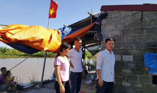 Hiện trường vụ nổ súng tranh chấp đầm tôm ở Tiên Lãng, Hải Phòng - ảnh CTV