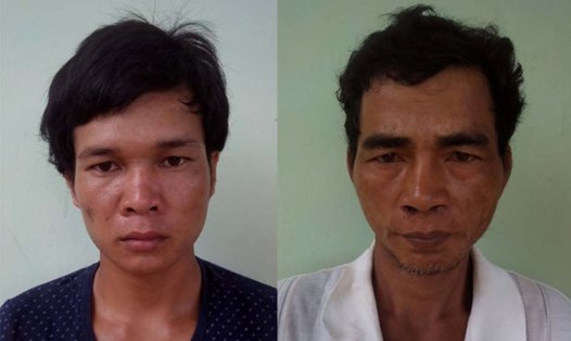 Ksor Cheo (phải) và Nay Loang (trái) đã bị Cơ quan CSĐT Công an tỉnh Gia Lai bắt khẩn cấp