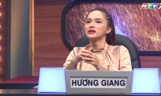 Ca sĩ Hương Giang Idol trong một gameshow truyền hình. Ảnh LĐO