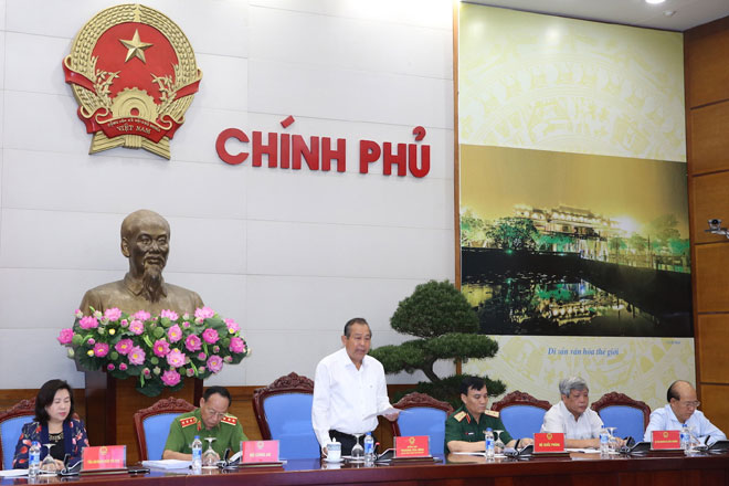 Phó Thủ tướng Thường trực Chính phủ Trương Hòa Bình chủ trì hội nghị. Ảnh: P.V