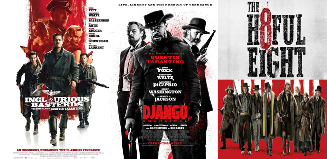 Poster những phim đình đám của Quentin Tarantino. Ảnh: P.V