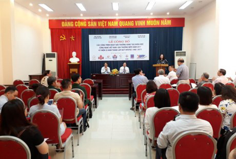 Lễ công bố danh sách Giải thưởng Sáng tạo KHCN Việt Nam (VIFOTEC), Giải thưởng WIPO 2016. Ảnh BTC