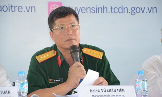 Đại tá Vũ Xuân Tiến, Thư ký Ban tuyển sinh quân sự (Bộ Quốc phòng) (Ảnh: HN)