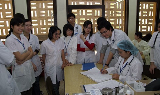 Sinh viên học tập tại ĐH Y Thái Bình. Ảnh: ĐHYTB