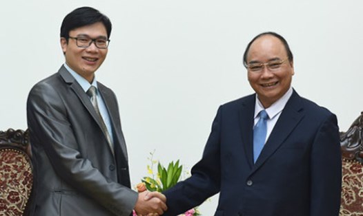 Giáo sư, Tiến sĩ Nguyễn Đức Khương trong một lần yết kiến Thủ tướng với vai trò là Chủ tịch Hội Khoa học và chuyên gia Việt Nam tại Pháp. Ảnh VGP
