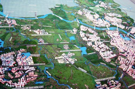 Mô hình vệ tinh khu vực cảng Phù Đổng