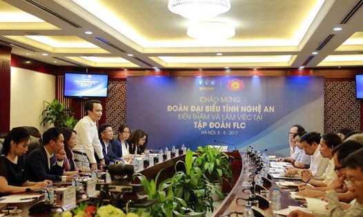 Buổi làm việc giữa lãnh đạo tỉnh Nghệ An và Tập đoàn FLC (Ảnh: FLC News)