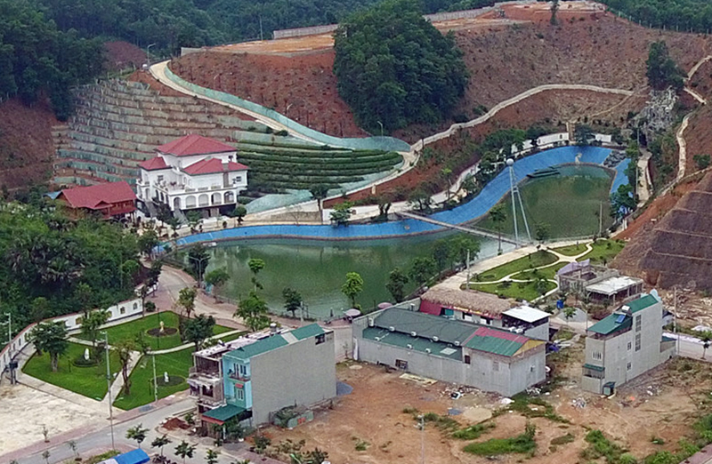 Khu nhà của ông Phạm Sỹ Quý - GIám đốc Sở TNMT Yên Bái.