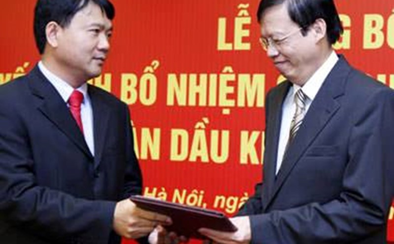 Ông Đinh La Thăng (trái) và ông Phùng Đình Thực. Ảnh: TTXVN.