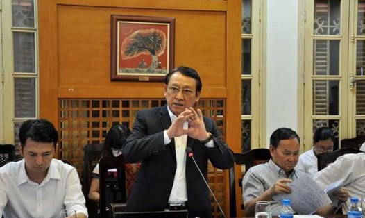 Ông Huỳnh Tấn Vinh quyết giữ những ý kiến của mình để bảo vệ Sơn Trà tại buổi tọa đàm ở Hà Nội vừa qua Ảnh: PC