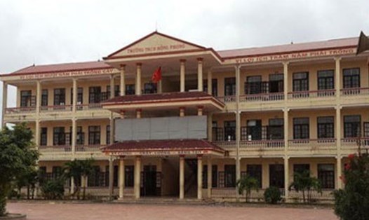 Trường THCS Hồng Phong, nơi ông Cường làm việc. Ảnh: CTV
