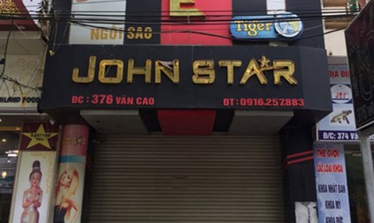 Quán karaoke John Star- nơi xảy ra vụ việc. Ảnh: CTV