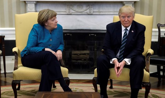 Tổng thống Donald Trump gặp Thủ tướng Đức Angela Merkel tại Nhà Trắng ngày 17.3.2017.