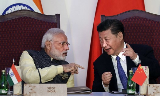 Thủ tướng Narendra Modi và Chủ tịch Tập Cận Bình tại hội nghị BRICS, tháng 10.2016. Ảnh: AP