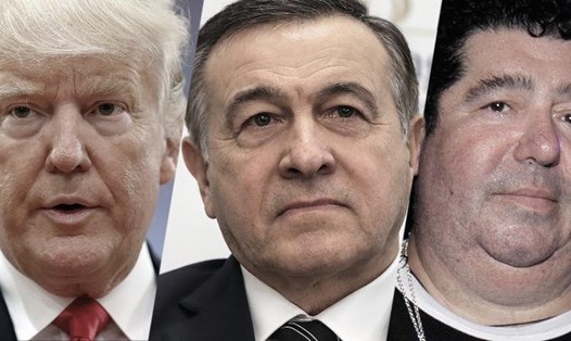 Từ trái qua phải: Ông Donald Trump, Aras Agalarov và Rob Goldstone. Ảnh: Getty