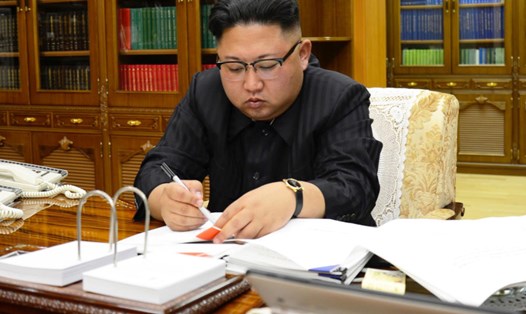 Nhà lãnh đạo Kim Jong-un. Ảnh: KCNA/Reuters