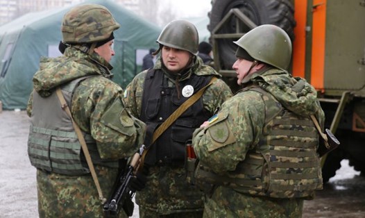 Binh sĩ Ukraina ở Donetsk. Ảnh: AFP