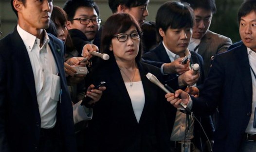 Bộ trưởng Quốc phòng Nhật Bản Tomomi Inada (giữa). Ảnh: Reuters