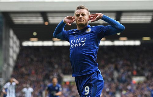 Leicester thắng sát nút West Brom nhờ bàn thắng duy nhất của Jamie Vardy