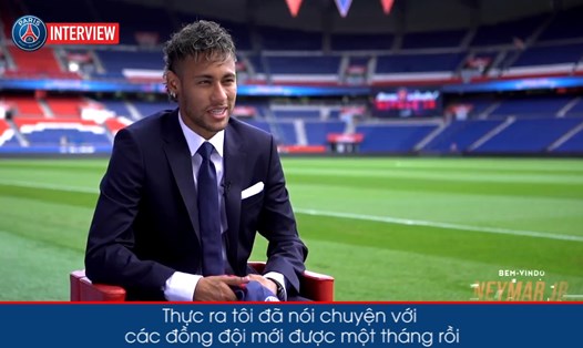 Bài phỏng vấn đầu tiên của Neymar ở sân Parc des Princes: tôi muốn làm nên lịch sử với PSG