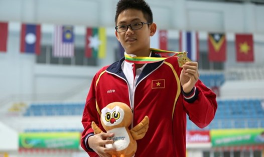 Lâm Quang Nhật từng giành HCV nội dung 1.500m tại SEA Games. Ảnh: TL