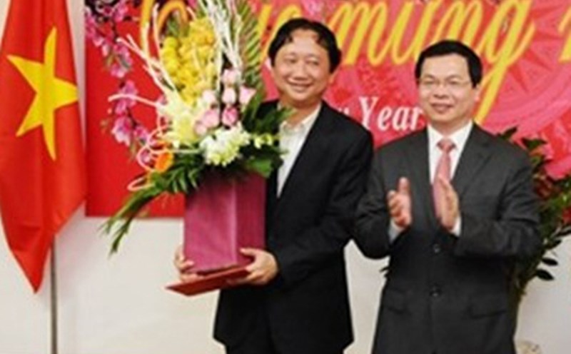 Ông Trịnh Xuân Thanh và ông Vũ Huy Hoàng (phải). Ảnh: internet