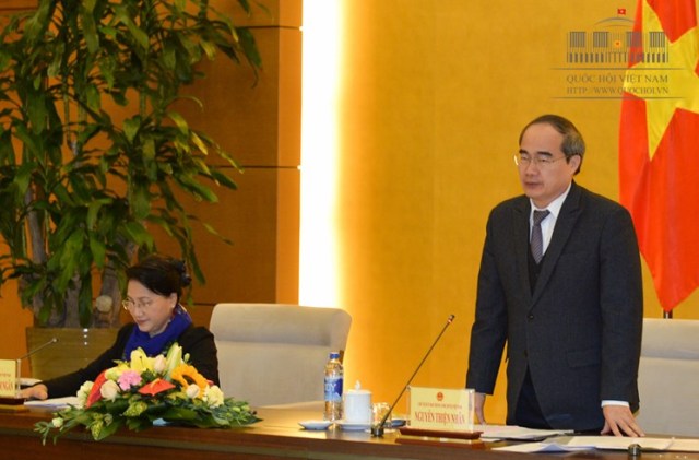 Ông Nguyễn Thiện Nhân, Chủ tịch Ủy ban TƯ MTTQ Việt Nam, Bí thư Thành ủy TPHCM (Ảnh: Q.H)