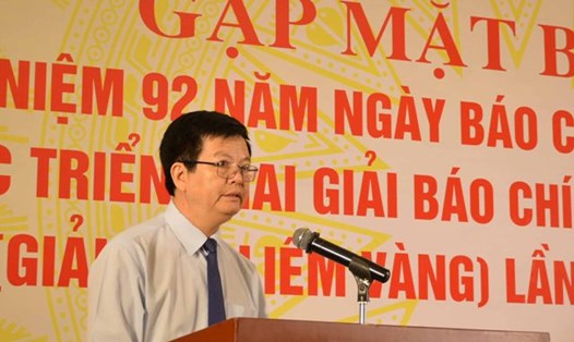 Ông Mai Văn Chính, Phó trưởng Ban Tổ chức Trung ương phát biểu tại buổi gặp mặt (Ảnh: Q.Thắng)