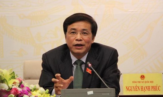 Tổng thư ký Quốc hội Nguyễn Hạnh Phúc (Ảnh: Q.T)