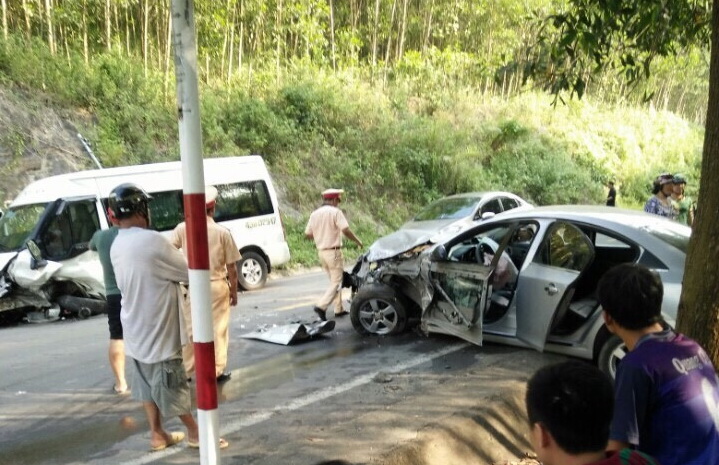 Hiện trường vụ tai nạn . Ảnh: CTV