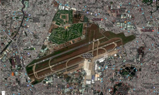 Sân gôn Tân Sơn Nhất qua Google Map.
