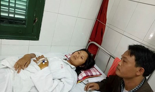 Chị Nguyễn Thị Hoa nhập viện chờ ngày phẫu thuật bệnh tim