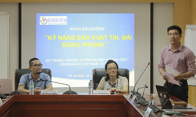 Trung tâm Bồi dưỡng Nghiệp vụ Báo chí - Hội Nhà Báo Việt Nam tổ chức khóa bồi dưỡng. Ảnh TV