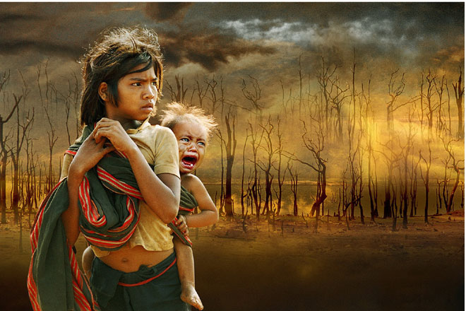 Tác phẩm “Cứu” của Phạm Văn Dực (Gia Lai) - giải A.