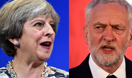 Bà Theresa May và ông Jeremy Corbyn. Ảnh: N.N